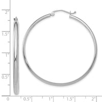 Thumbnail for 14k White Gold Polished Hoop Earring