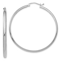 Thumbnail for 14k White Gold Polished Hoop Earring
