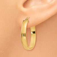 Thumbnail for 14k Lightweight Oval Hoop Earrings
