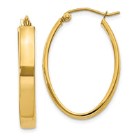 Thumbnail for 14k Lightweight Oval Hoop Earrings