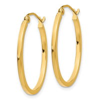 Thumbnail for 14k Lightweight Fancy Oval Hoop Earrings
