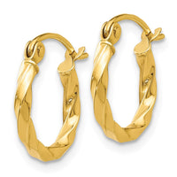 Thumbnail for 14k Twist Polished Hoop Earring