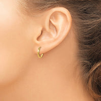 Thumbnail for 14k Twist Polished Hoop Earring