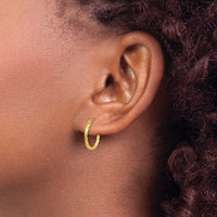 Thumbnail for 14k Twist Polished Hoop Earring