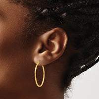 Thumbnail for 14k Twist Polished Hoop Earring