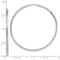 Thumbnail for 14k Diamond-cut Square Tube Endless Hoop Earrings
