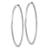 Thumbnail for 14k Diamond-cut Square Tube Endless Hoop Earrings