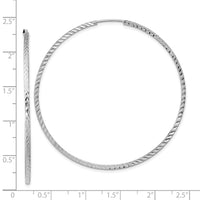Thumbnail for 14k Diamond-cut Square Tube Endless Hoop Earrings