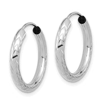 Thumbnail for 14k Polished & D/C Endless Hoop Earrings