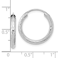 Thumbnail for 14k Polished & D/C Endless Hoop Earrings