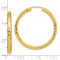 Thumbnail for 14k Polished & D/C Endless Hoop Earrings
