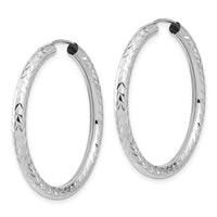 Thumbnail for 14k Polished & D/C Endless Hoop Earrings