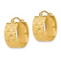 Thumbnail for 14k Diamond-cut Hoop Earrings
