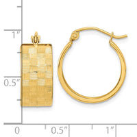 Thumbnail for 14k Diamond-cut Hoop Earrings