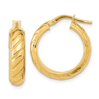 Thumbnail for 14k Polished Fancy Hoops