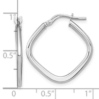 Thumbnail for 14k Rose Gold Polished Square Hoops