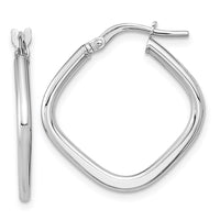 Thumbnail for 14k Rose Gold Polished Square Hoops