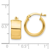 Thumbnail for 14k High Polished 7mm Hoop Earrings