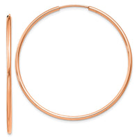 Thumbnail for 14k Rose Gold 1.5mm Polished Endless Hoop Earrings