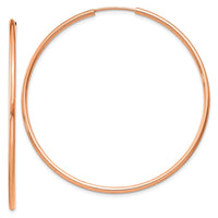 Thumbnail for 14k Rose Gold 1.5mm Polished Endless Hoop Earrings