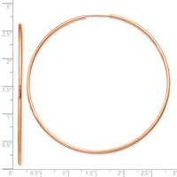 Thumbnail for 14k Rose Gold 1.5mm Polished Endless Hoop Earrings