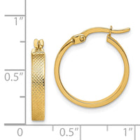 Thumbnail for 14K Textured Hoop Earrings