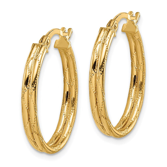 14K Yellow Gold Hoop Earrings