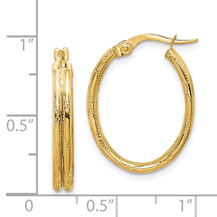 14K Yellow Gold Hoop Earrings