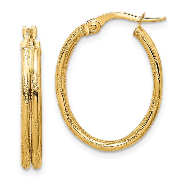 14K Yellow Gold Hoop Earrings