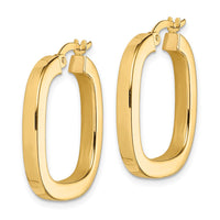 Thumbnail for 14K Square Tube Hollow Hoop Earrings