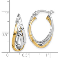 Thumbnail for 14K Two Tone Hoop Earrings