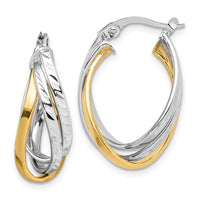 Thumbnail for 14K Two Tone Hoop Earrings