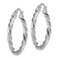 Thumbnail for 14K Polished Twisted 2.5mm Hoop Earrings
