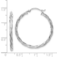 Thumbnail for 14K Polished 2.5mm Twisted Hoop Earrings