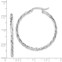 Thumbnail for 14K Polished Twisted 2.5mm Hoop Earrings