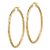 Thumbnail for 14K Polished 2.5mm Twisted Hoop Earrings