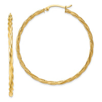 Thumbnail for 14K Polished 2.5mm Twisted Hoop Earrings