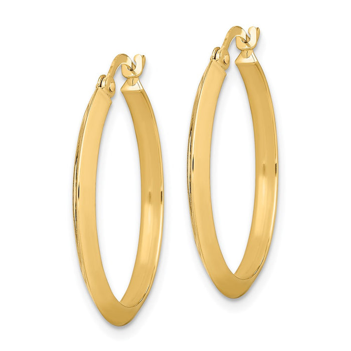 14K Polished Hoop Earrings