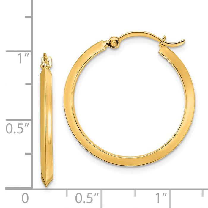 14K Polished Hoop Earrings