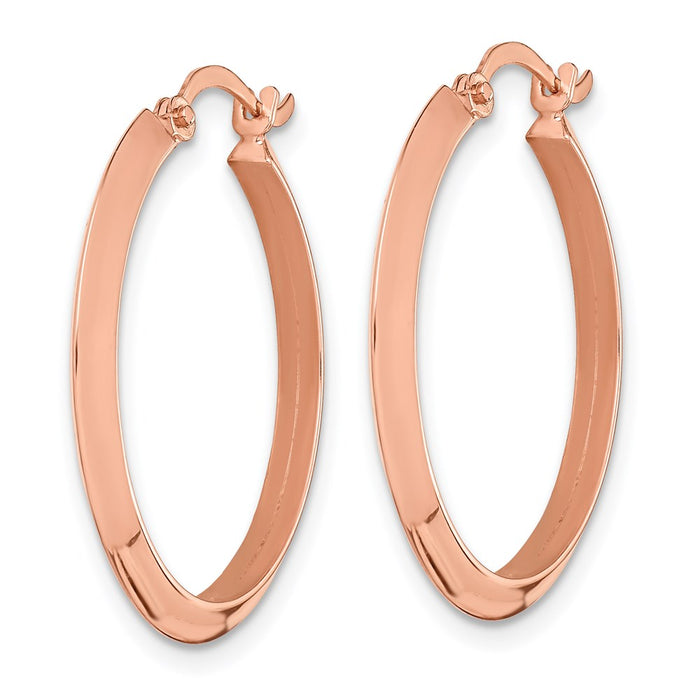 14K Polished Hoop Earrings