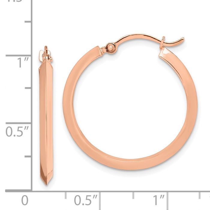 14K Polished Hoop Earrings