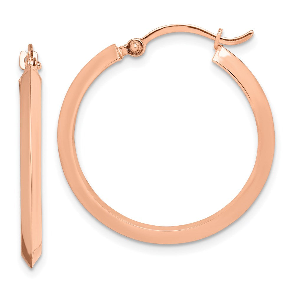 14K Polished Hoop Earrings