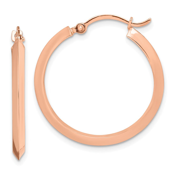 14K Polished Hoop Earrings