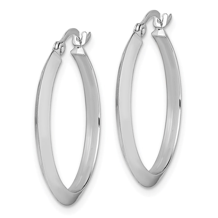 14K Polished Hoop Earrings