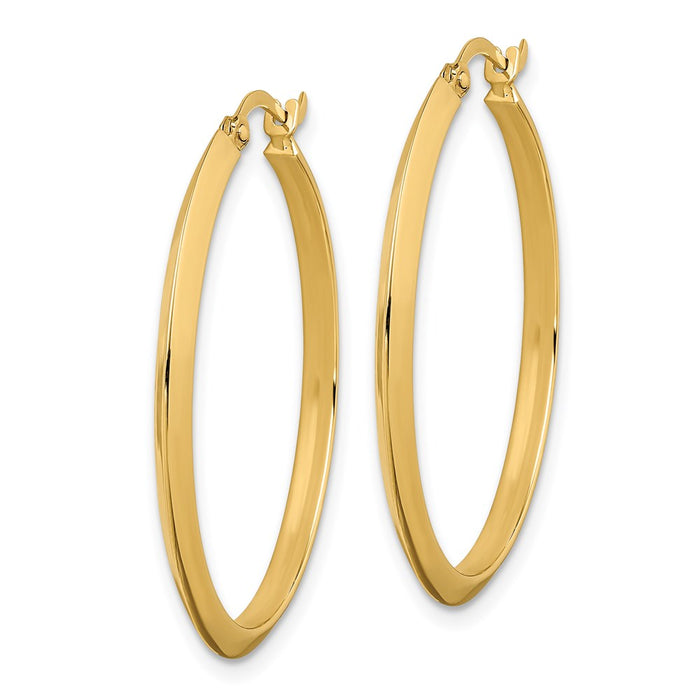 14K Polished Hoop Earrings