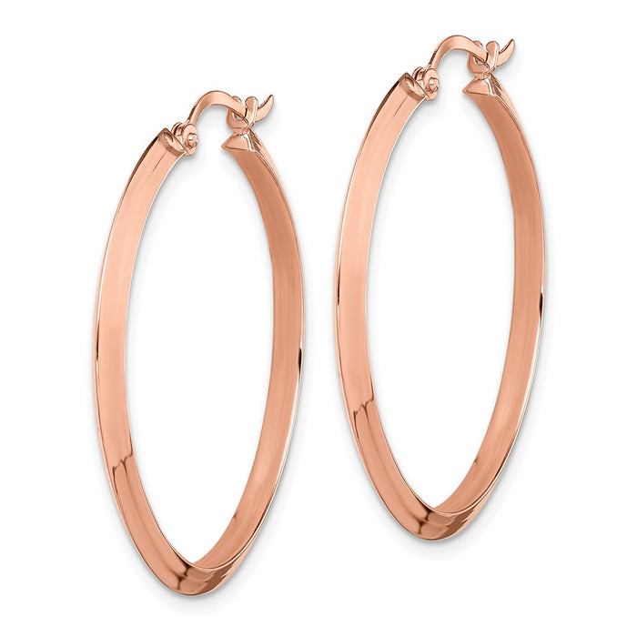 14K Polished Hoop Earrings