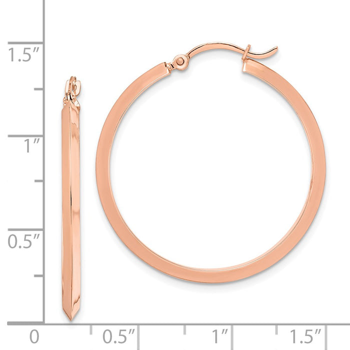 14K Polished Hoop Earrings