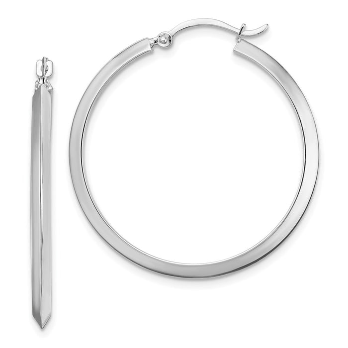 14K Polished Hoop Earrings