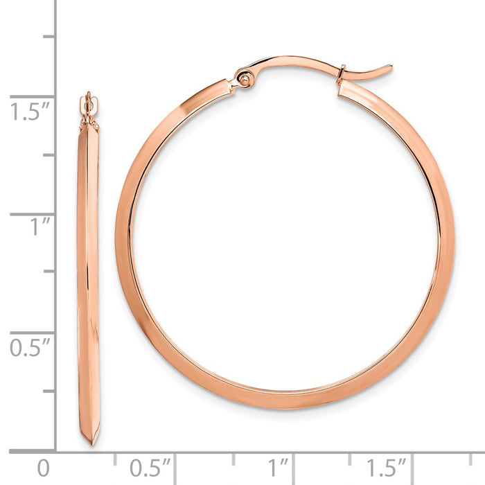 14K Polished Hoop Earrings