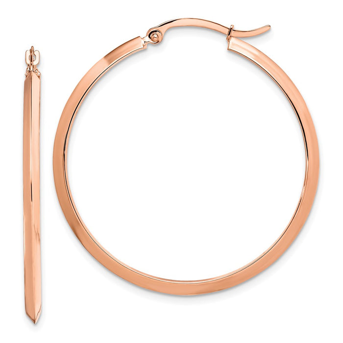 14K Polished Hoop Earrings